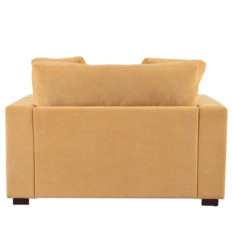Chaise longue, tissu peluche, pieds en bois massif, 1–2 personnes