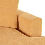 Chaise longue, tissu peluche, pieds en bois massif, 1–2 personnes