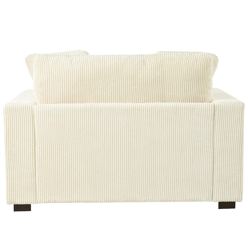 Chaise longue, tissu peluche, pieds en bois massif, 1–2 personnes