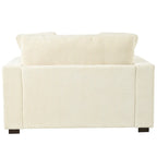 Chaise longue, tissu peluche, pieds en bois massif, 1–2 personnes