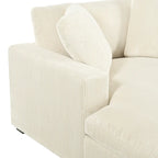 Chaise longue, tissu peluche, pieds en bois massif, 1–2 personnes