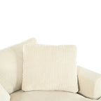 Chaise longue, tissu peluche, pieds en bois massif, 1–2 personnes