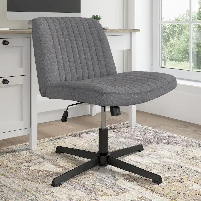 Fauteuil de bureau sans accoudoirs et sans roulettes, Individuel, Beige froid / Anthracite foncé / Crème clair
