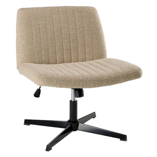 Fauteuil de bureau sans accoudoirs et sans roulettes, Individuel, Beige froid / Anthracite foncé / Crème clair
