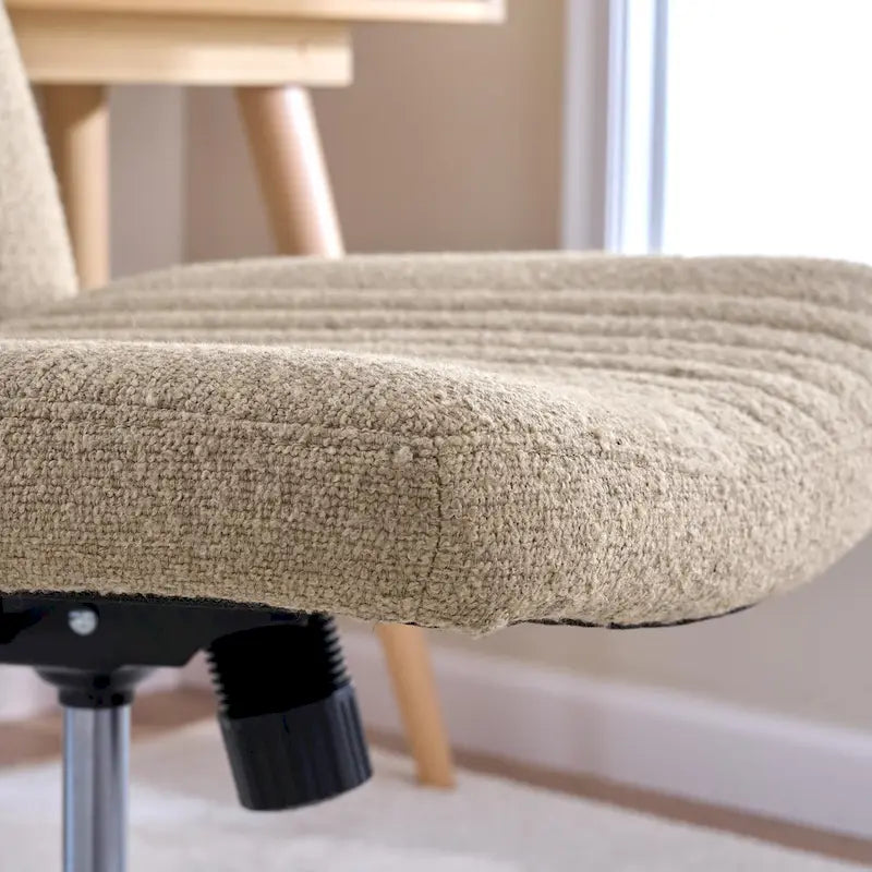 Fauteuil de bureau sans accoudoirs et sans roulettes, Individuel, Beige froid / Anthracite foncé / Crème clair