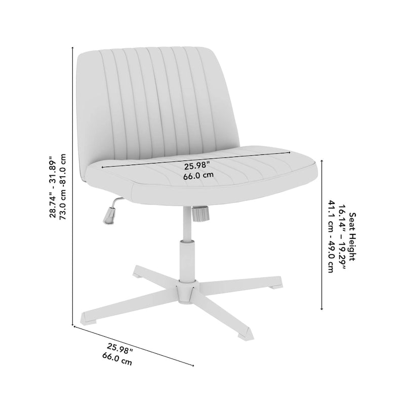Fauteuil de bureau sans accoudoirs et sans roulettes, Individuel, Beige froid / Anthracite foncé / Crème clair