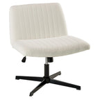 Fauteuil de bureau sans accoudoirs et sans roulettes, Individuel, Beige froid / Anthracite foncé / Crème clair