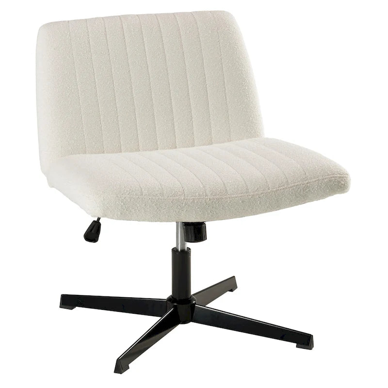 Fauteuil de bureau sans accoudoirs et sans roulettes, Individuel, Beige froid / Anthracite foncé / Crème clair