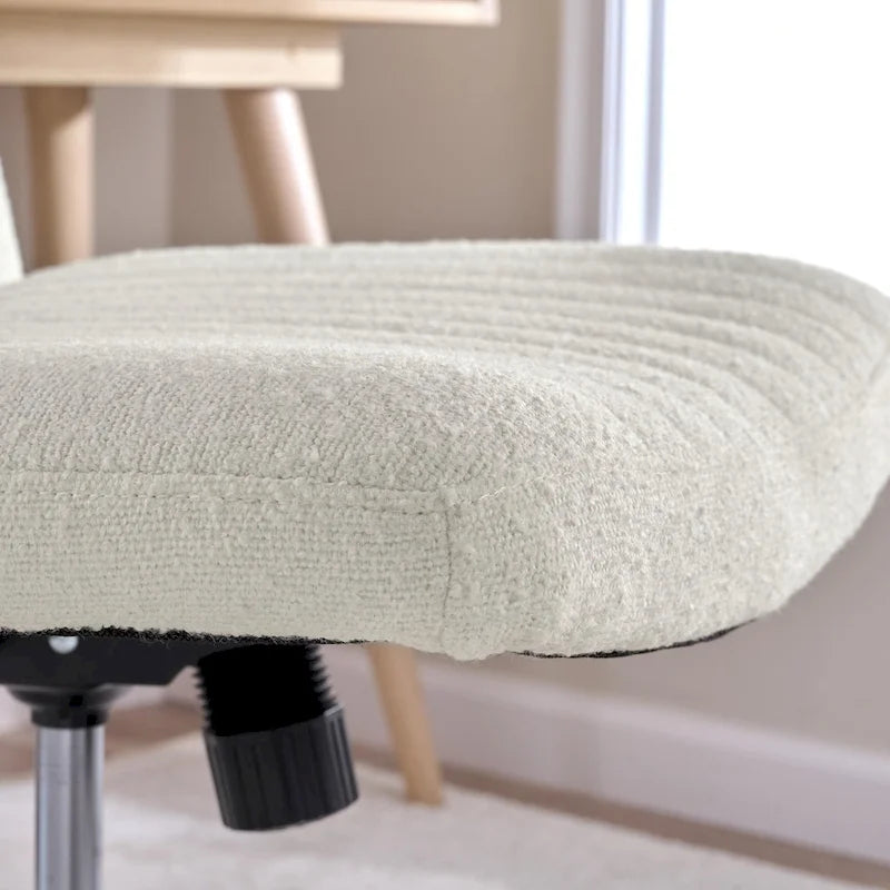 Fauteuil de bureau sans accoudoirs et sans roulettes, Individuel, Beige froid / Anthracite foncé / Crème clair