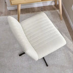 Fauteuil de bureau sans accoudoirs et sans roulettes, Individuel, Beige froid / Anthracite foncé / Crème clair