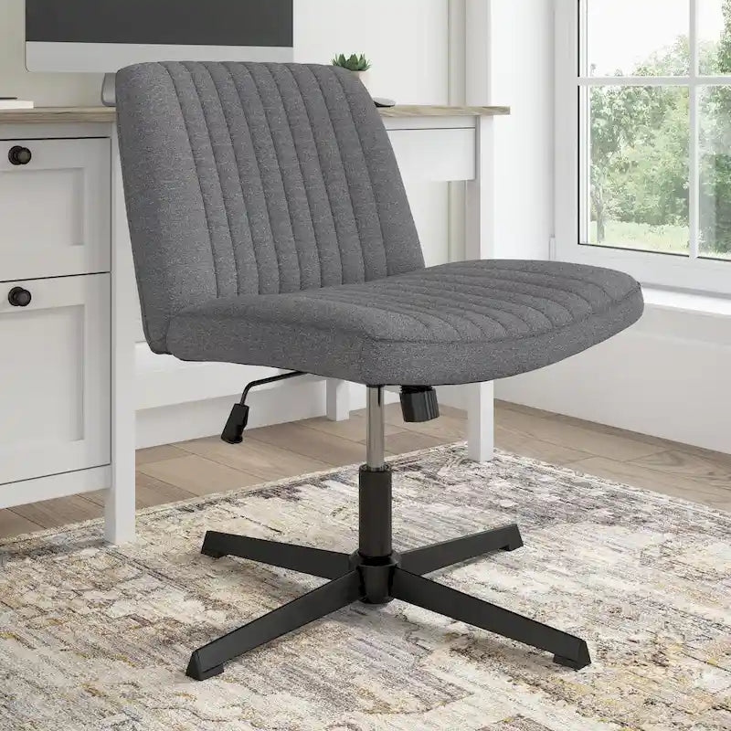 Fauteuil de bureau sans accoudoirs et sans roulettes, Individuel, Beige froid / Anthracite foncé / Crème clair