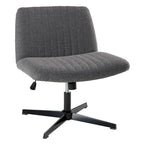 Fauteuil de bureau sans accoudoirs et sans roulettes, Individuel, Beige froid / Anthracite foncé / Crème clair