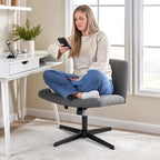 Fauteuil de bureau sans accoudoirs et sans roulettes, Individuel, Beige froid / Anthracite foncé / Crème clair