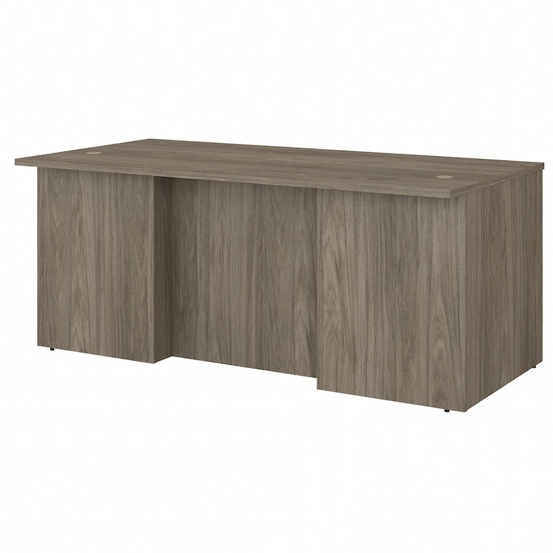 Bureau de direction de 183 cm – Chêne clair / Noyer cendré / Gris orage / Noyer noir, pour 1 personne
