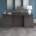 Bureau de direction de 183 cm – Chêne clair / Noyer cendré / Gris orage / Noyer noir, pour 1 personne