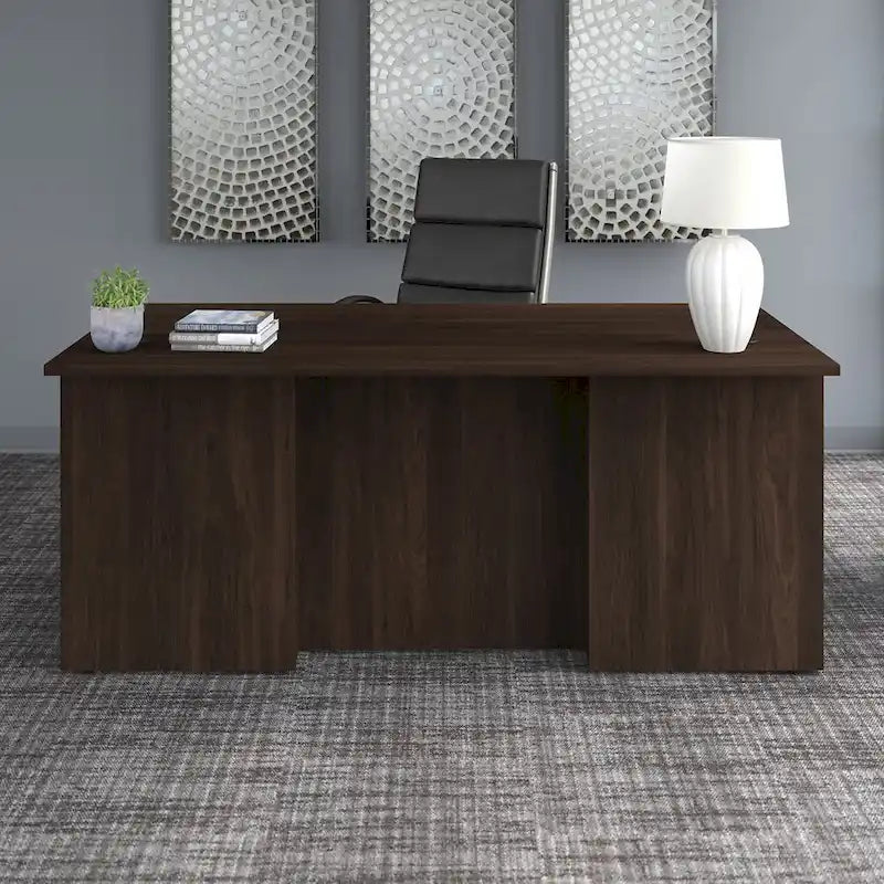 Bureau de direction de 183 cm – Chêne clair / Noyer cendré / Gris orage / Noyer noir, pour 1 personne