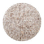 Table basse ronde incrustée de coquilles de noix de coco – Blanc / Naturel, 2 à 4 places