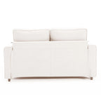 Canapé-lit futon convertible 3-en-1, 2 places, Gris clair / Beige / Gris foncé / Marron