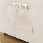 Canapé-lit futon convertible 3-en-1, 2 places, Gris clair / Beige / Gris foncé / Marron