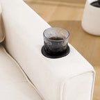 Canapé-lit futon convertible 3-en-1, 2 places, Gris clair / Beige / Gris foncé / Marron