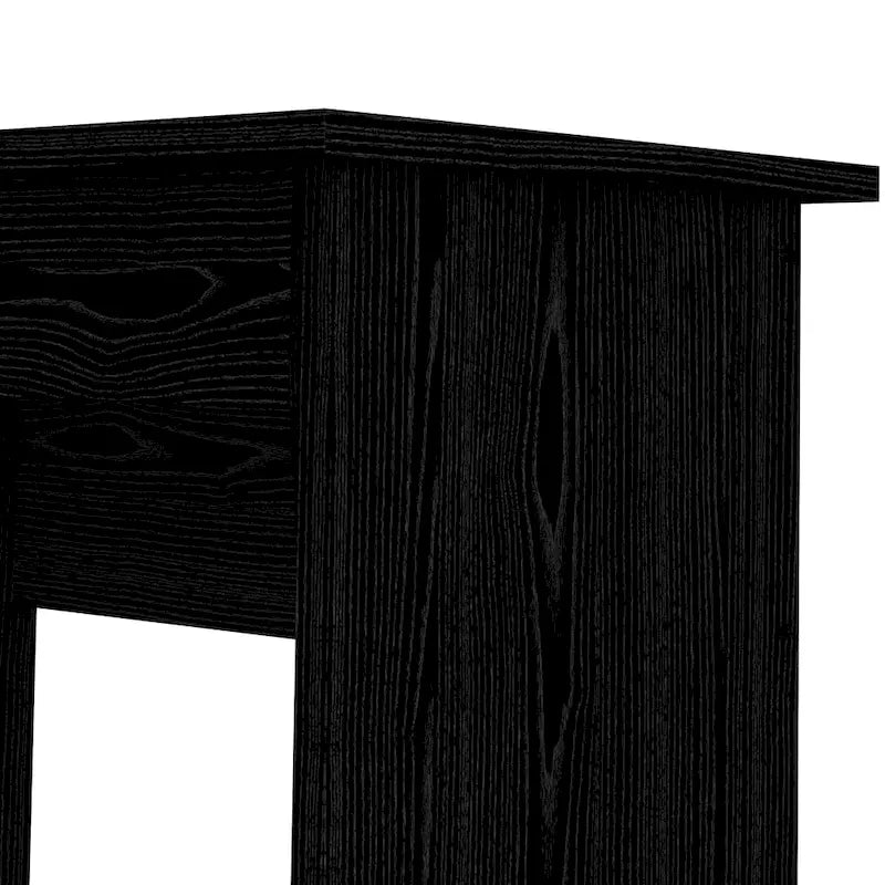 Bureau de travail 5 tiroirs Chêne / Blanc / Noir Veiné – 1 personne