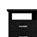 Bureau de travail 5 tiroirs Chêne / Blanc / Noir Veiné – 1 personne