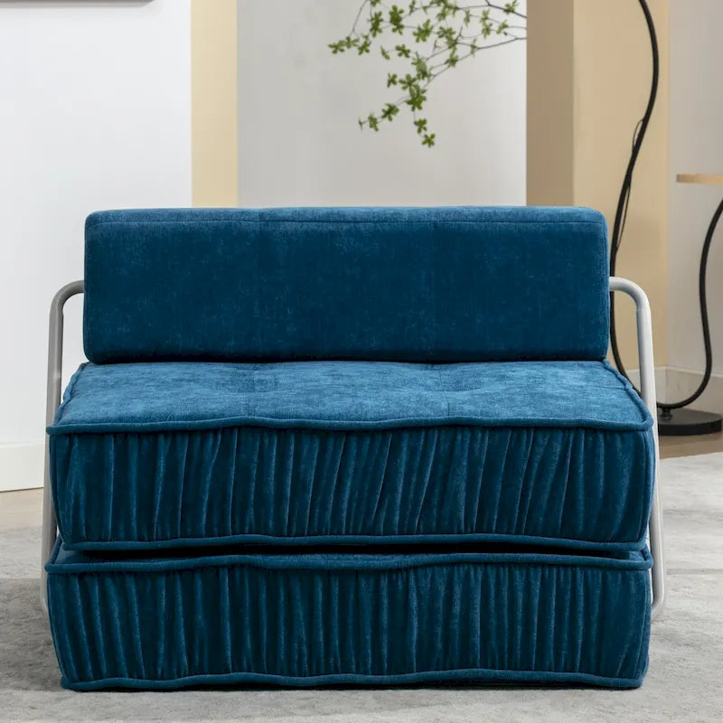 Fauteuil de canapé modulaire convertible en chenille, lit 1 place