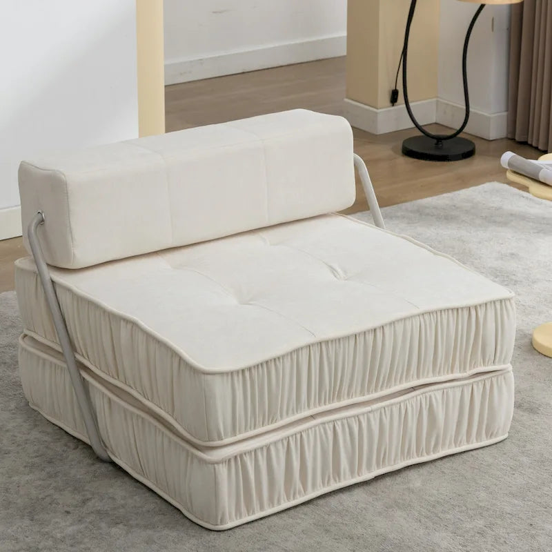 Fauteuil de canapé modulaire convertible en chenille, lit 1 place