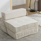 Fauteuil de canapé modulaire convertible en chenille, lit 1 place