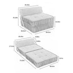 Fauteuil de canapé modulaire convertible en chenille, lit 1 place