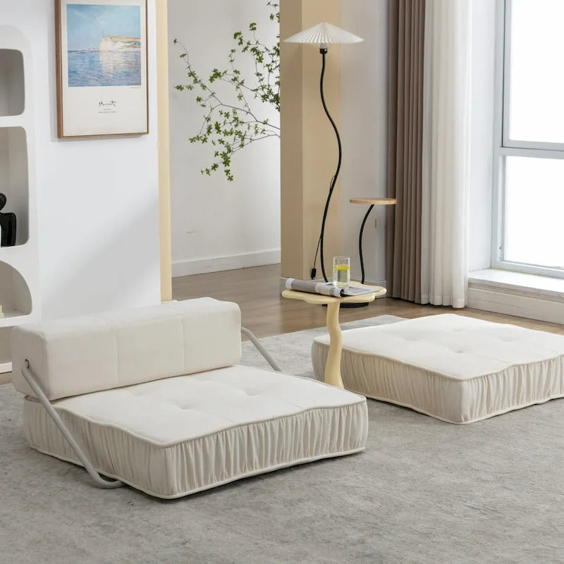 Fauteuil de canapé modulaire convertible en chenille, lit 1 place