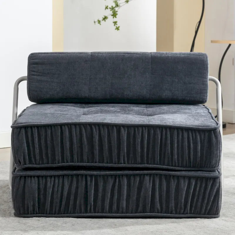 Fauteuil de canapé modulaire convertible en chenille, lit 1 place