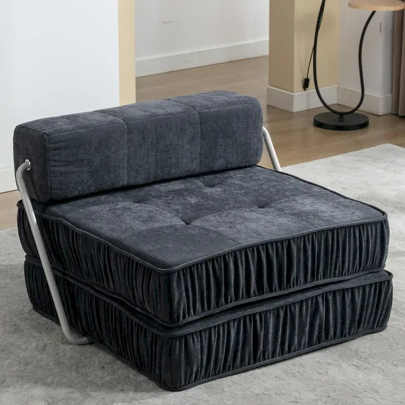 Fauteuil de canapé modulaire convertible en chenille, lit 1 place