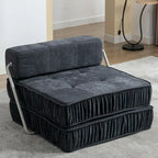 Fauteuil de canapé modulaire convertible en chenille, lit 1 place