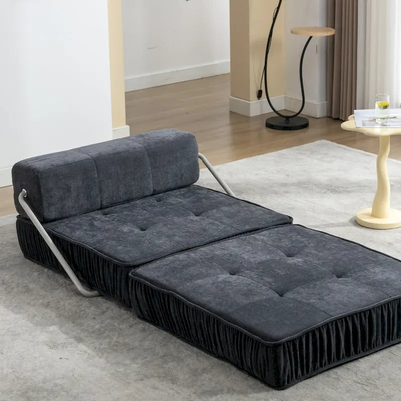 Fauteuil de canapé modulaire convertible en chenille, lit 1 place