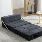 Fauteuil de canapé modulaire convertible en chenille, lit 1 place