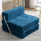Fauteuil de canapé modulaire convertible en chenille, lit 1 place