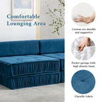 Fauteuil de canapé modulaire convertible en chenille, lit 1 place
