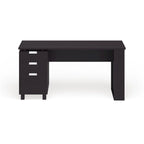 Bureau de télétravail 2 tiroirs Espresso 150 cm, 1 personne