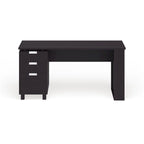 Bureau de télétravail 2 tiroirs Espresso 150 cm, 1 personne