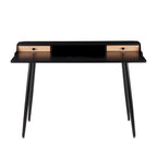 Bureau de travail mi-siècle, Noyer / Noir et Naturel / Bois naturel et noir, 1 personne