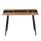 Bureau de travail mi-siècle, Noyer / Noir et Naturel / Bois naturel et noir, 1 personne