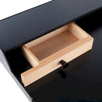 Bureau de travail mi-siècle, Noyer / Noir et Naturel / Bois naturel et noir, 1 personne