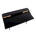 Bureau de travail mi-siècle, Noyer / Noir et Naturel / Bois naturel et noir, 1 personne