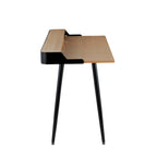 Bureau de travail mi-siècle, Noyer / Noir et Naturel / Bois naturel et noir, 1 personne