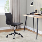 Bureau de travail mi-siècle, Noyer / Noir et Naturel / Bois naturel et noir, 1 personne