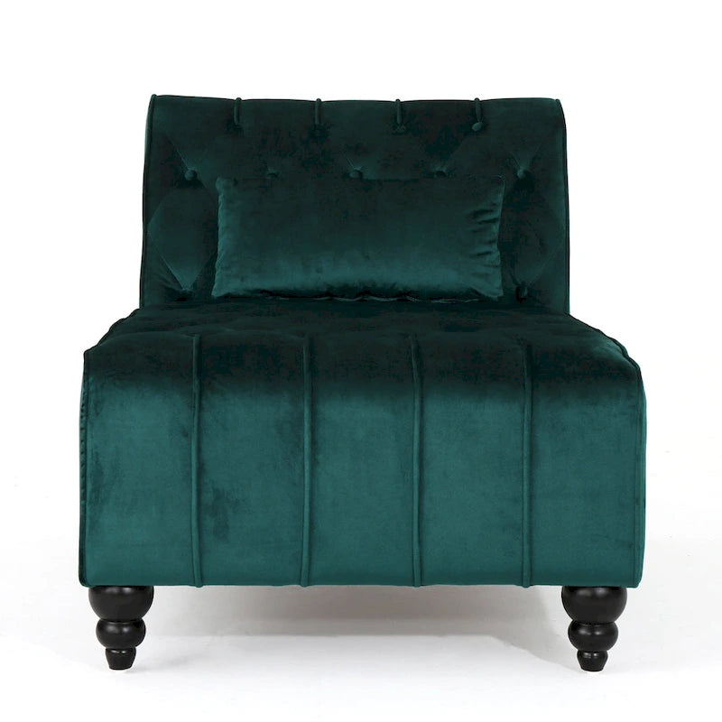 Chaise longue en velours gris / grenat / sarcelle foncée, capitonnée, une place
