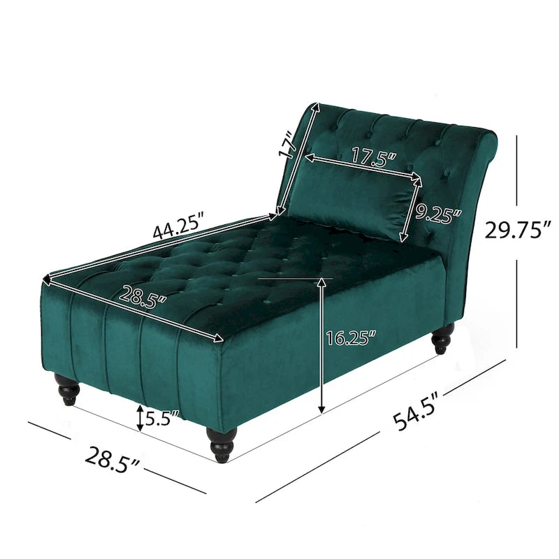 Chaise longue en velours gris / grenat / sarcelle foncée, capitonnée, une place