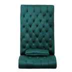 Chaise longue en velours gris / grenat / sarcelle foncée, capitonnée, une place