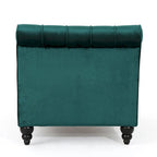 Chaise longue en velours gris / grenat / sarcelle foncée, capitonnée, une place